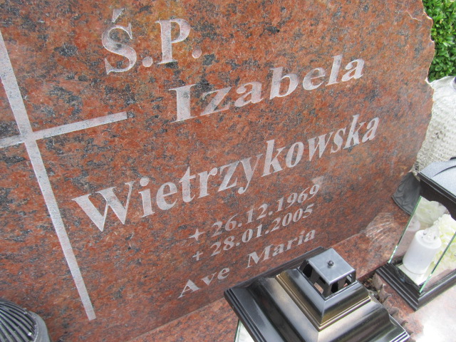 Izabela Wietrzykowska 1969 Goleniów - Grobonet - Wyszukiwarka osób pochowanych