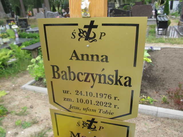 Anna Babczyńska 1976 Goleniów - Grobonet - Wyszukiwarka osób pochowanych
