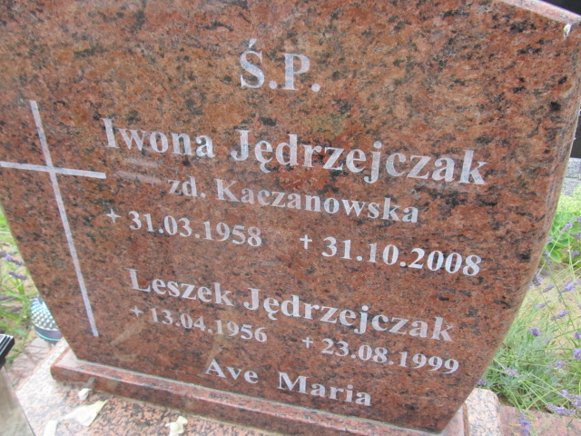 Iwona Jędrzejczak 1958 Goleniów - Grobonet - Wyszukiwarka osób pochowanych