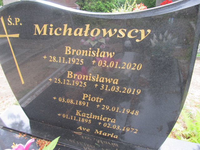 Bronisława Michałowska 1925 Goleniów - Grobonet - Wyszukiwarka osób pochowanych
