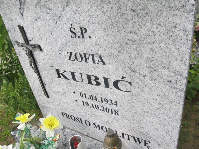 Zofia Kubić 1934 Goleniów - Grobonet - Wyszukiwarka osób pochowanych