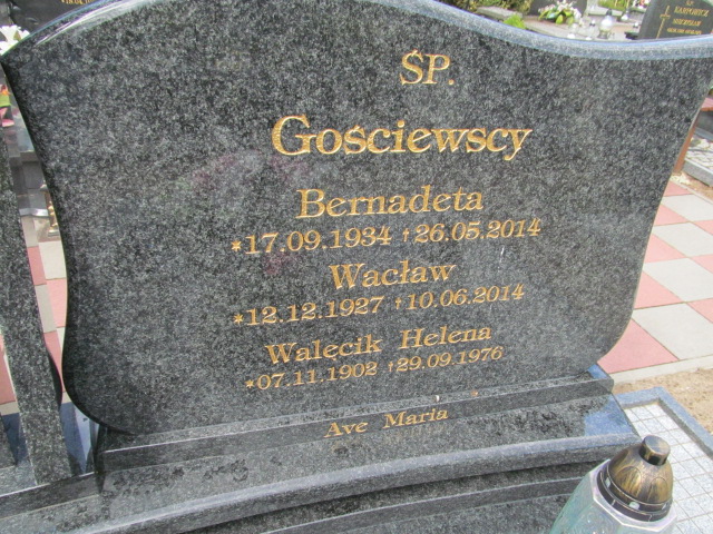 Bernadeta Gościewska 1934 Goleniów - Grobonet - Wyszukiwarka osób pochowanych