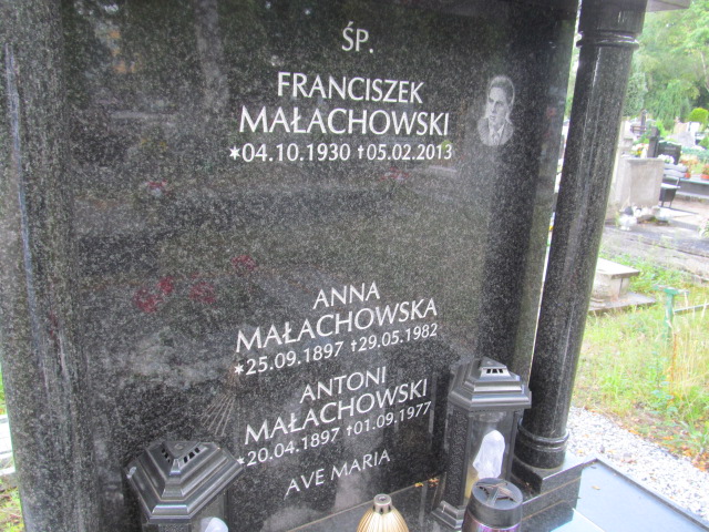 Franciszek Małachowski 1931 Goleniów - Grobonet - Wyszukiwarka osób pochowanych