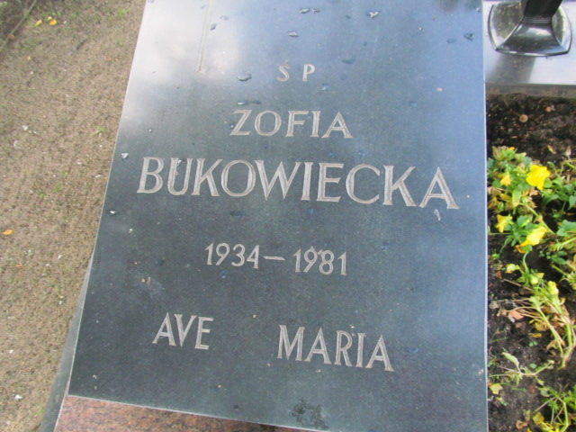 Zofia Bukowiecka 1934 Goleniów - Grobonet - Wyszukiwarka osób pochowanych