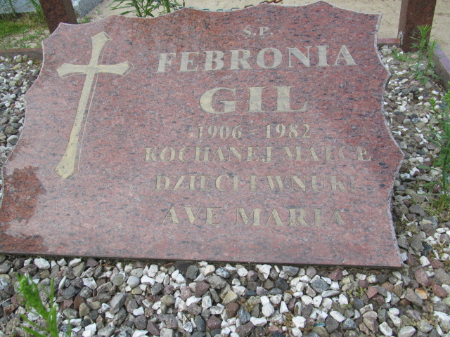 Febronia Gil 1906 Goleniów - Grobonet - Wyszukiwarka osób pochowanych