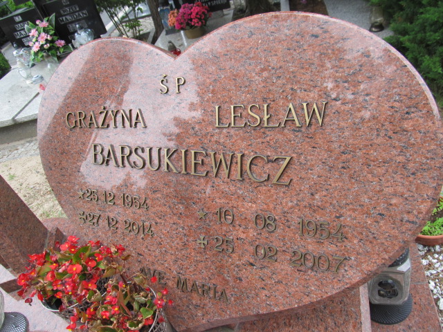 Grażyna Barsukiewicz 1954 Goleniów - Grobonet - Wyszukiwarka osób pochowanych