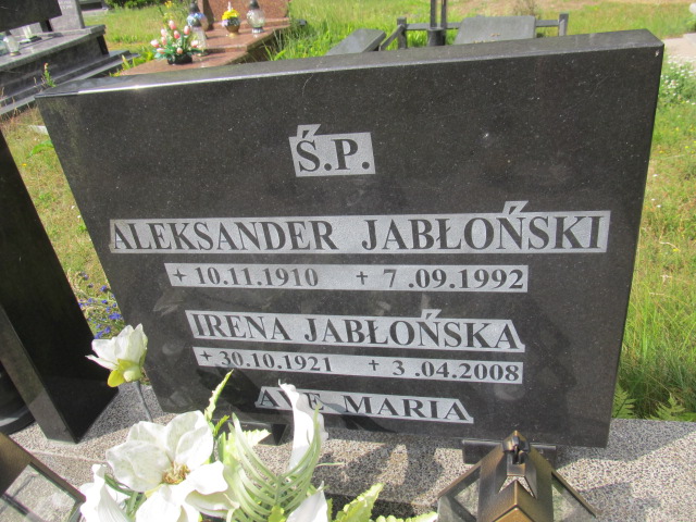 Aleksander Jabłoński 1910 Goleniów - Grobonet - Wyszukiwarka osób pochowanych
