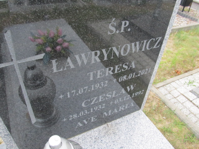 Teresa Ławrynowicz 1932 Goleniów - Grobonet - Wyszukiwarka osób pochowanych