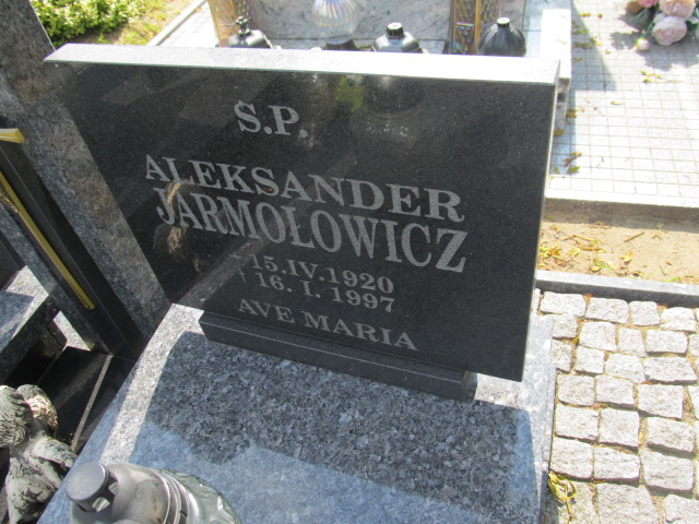 Aleksander Jarmołowicz 1920 Goleniów - Grobonet - Wyszukiwarka osób pochowanych