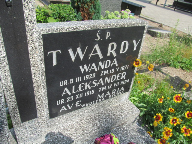 Aleksander Twardy 1916 Goleniów - Grobonet - Wyszukiwarka osób pochowanych