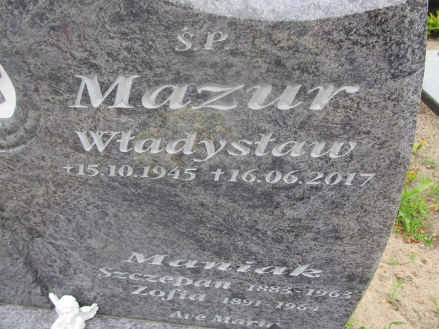 Władysław Mazur 1945 Goleniów - Grobonet - Wyszukiwarka osób pochowanych