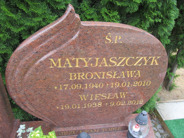 Bronisława Matyjaszczyk 1940 Goleniów - Grobonet - Wyszukiwarka osób pochowanych