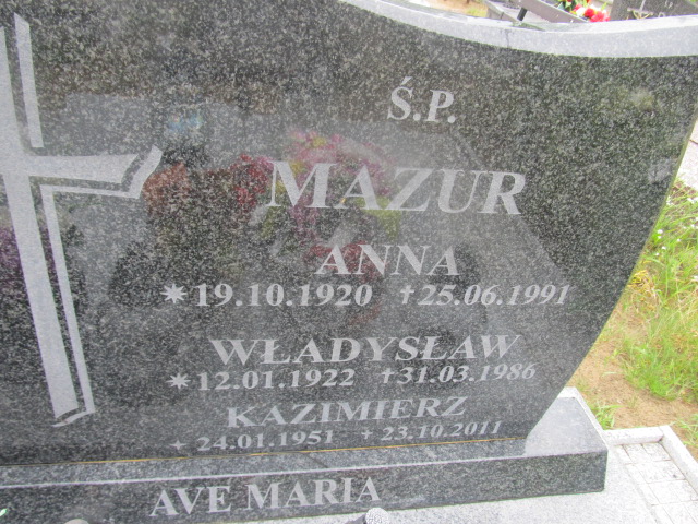 Władysław Mazur 1922 Goleniów - Grobonet - Wyszukiwarka osób pochowanych