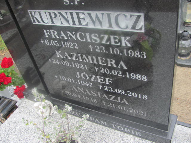 Józef Kupniewicz 1947 Goleniów - Grobonet - Wyszukiwarka osób pochowanych