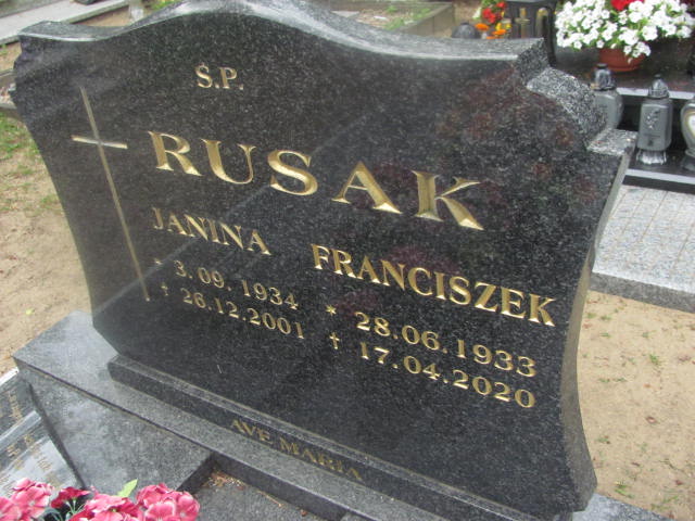 Janina Rusak 1934 Goleniów - Grobonet - Wyszukiwarka osób pochowanych