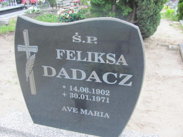 Feliksa Dadacz 1902 Goleniów - Grobonet - Wyszukiwarka osób pochowanych