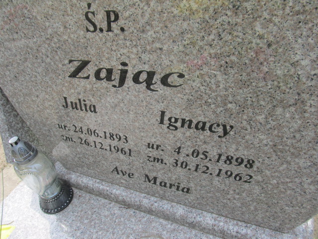 Julia Zając 1893 Goleniów - Grobonet - Wyszukiwarka osób pochowanych